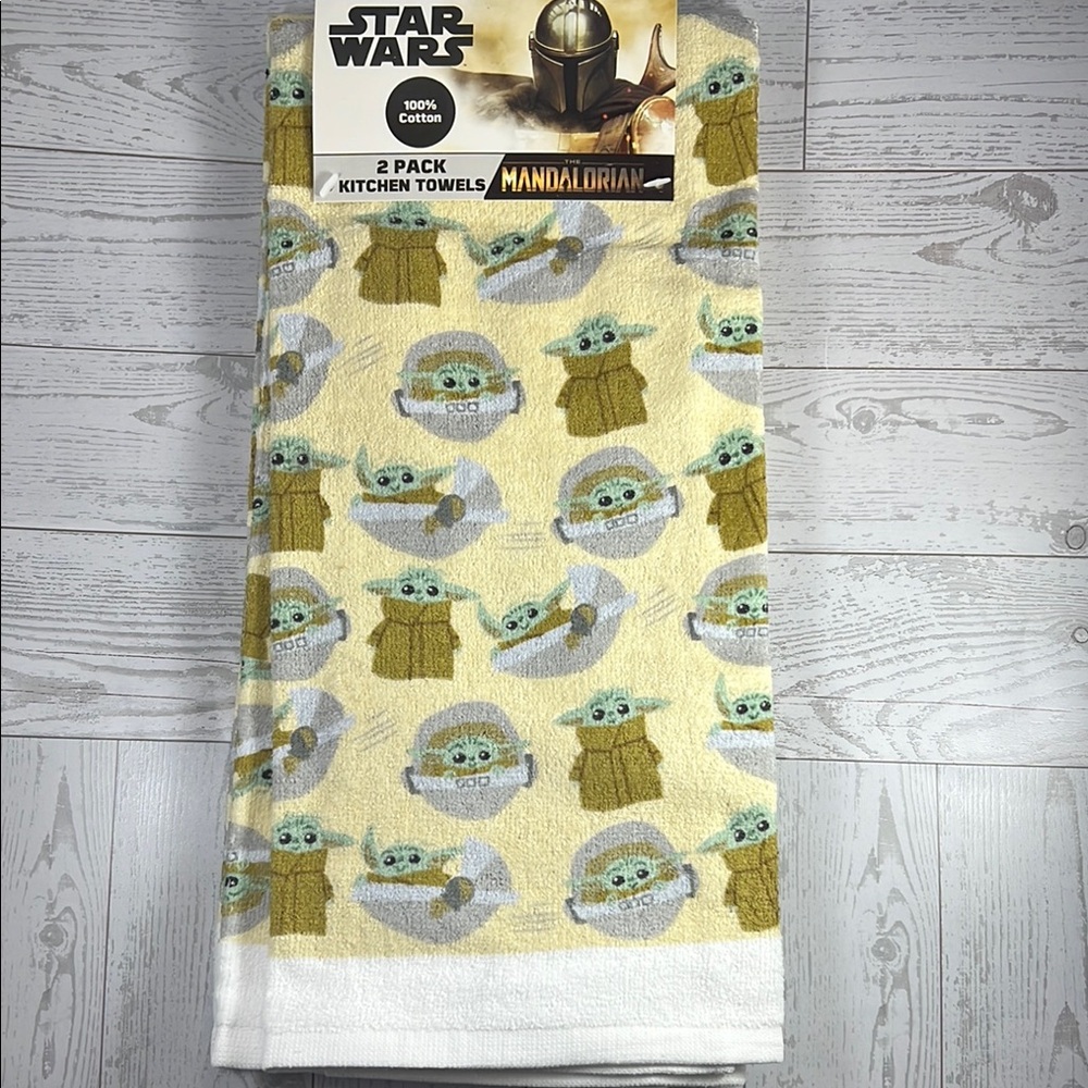 Star Wars Mandalorian Yellow Kitchen Towels